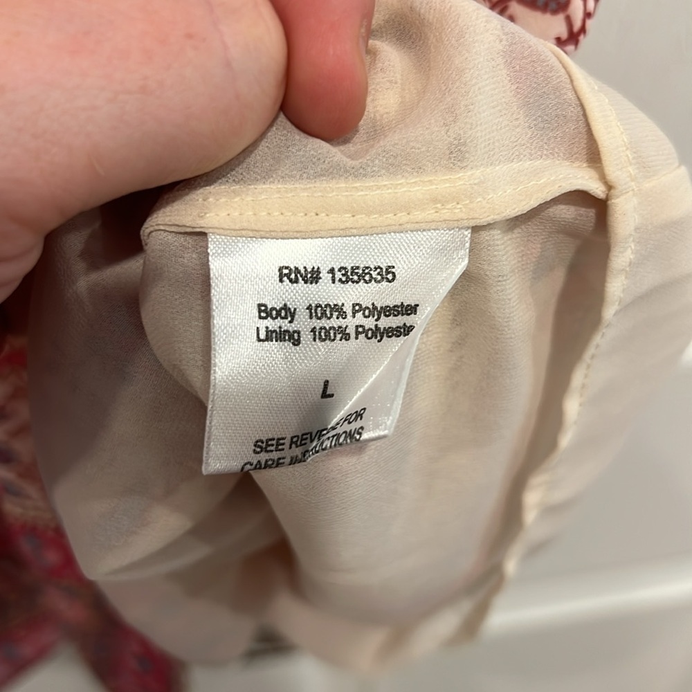 love the label Tippy Border Dress Pink Floral Womens Size Large - Picture 8 of 9